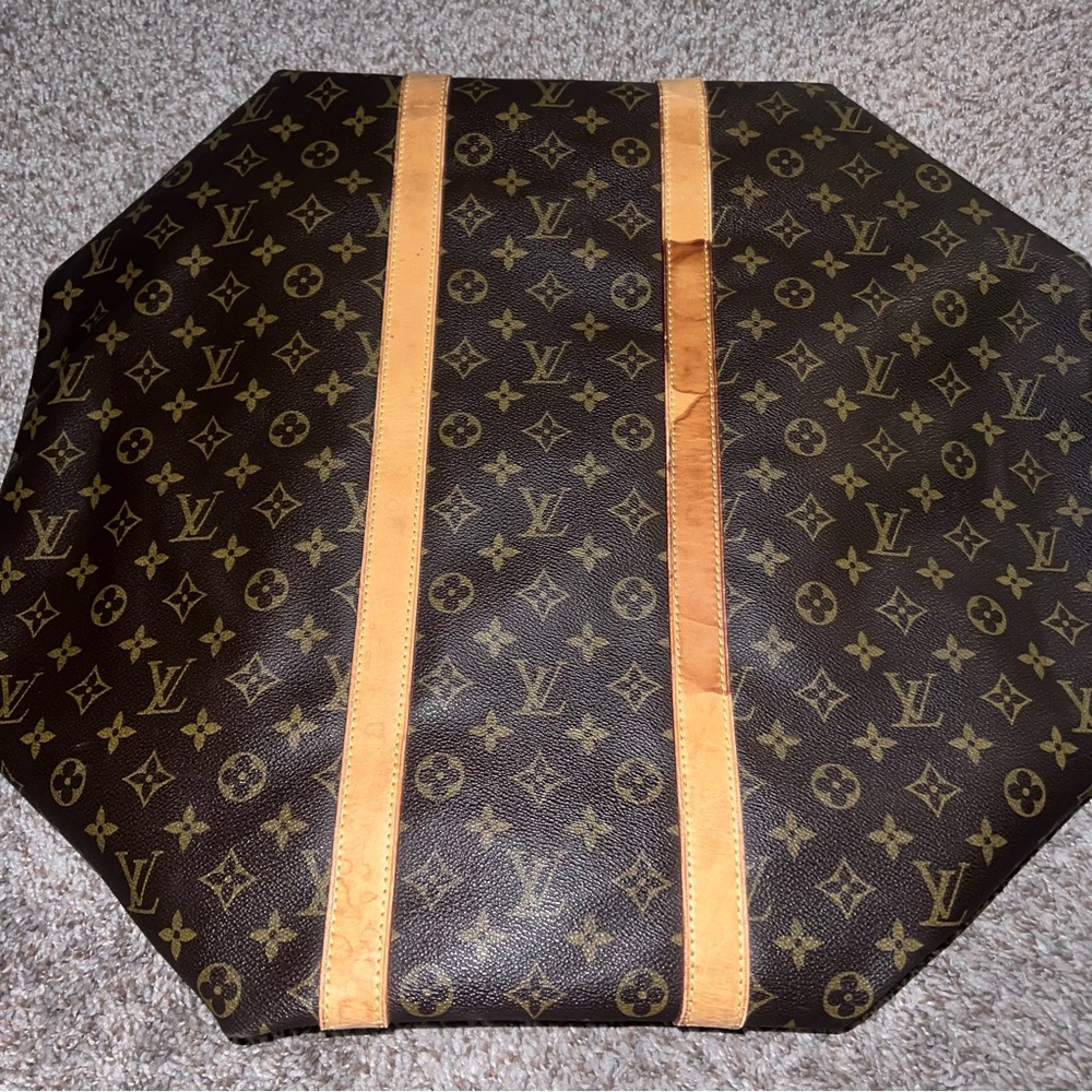 Authentic Keepall 55 Louis Vuitton Brown Monogram LV Vintage Large Travel Bag - Picture 9 of 17